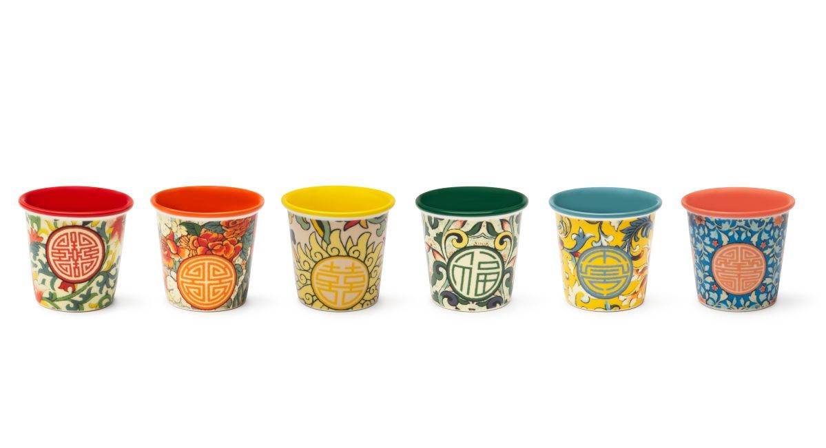 Set 6 bicchierini LA VIA DELLA SETA, stile cinese, porcellana, 90 ml - immagine 8