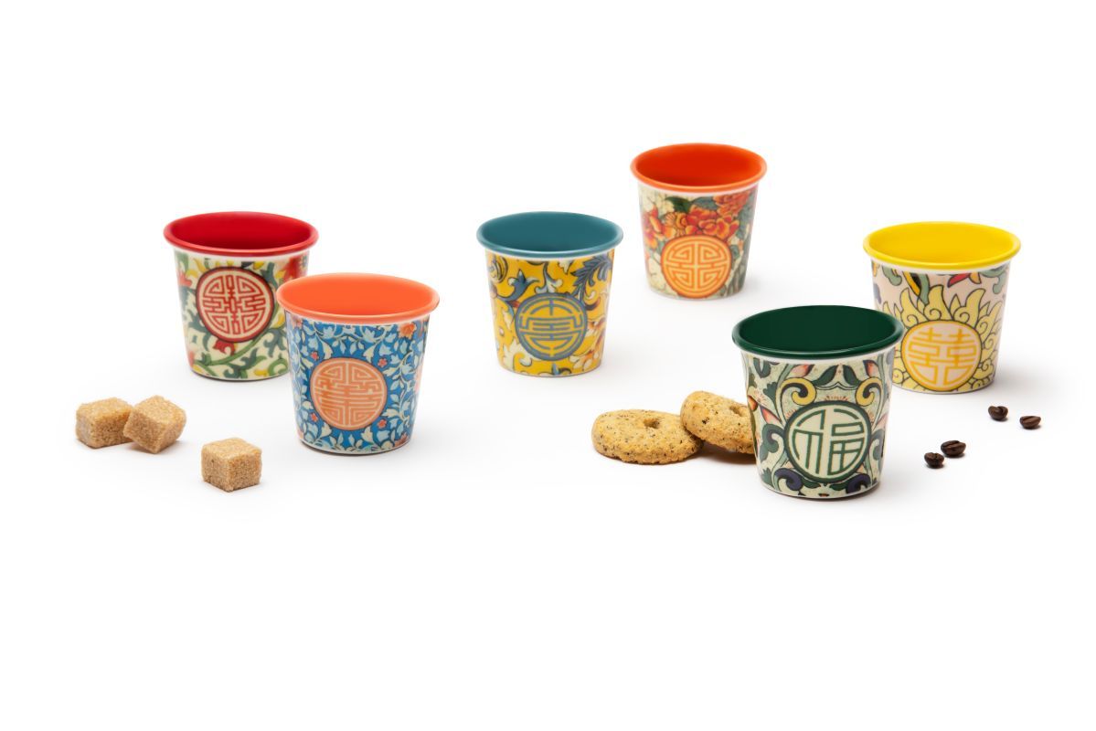 Set 6 bicchierini LA VIA DELLA SETA, stile cinese, porcellana, 90 ml - immagine 9