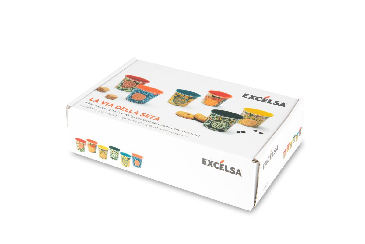 Set 6 bicchierini LA VIA DELLA SETA, stile cinese, porcellana, 90 ml - immagine 10