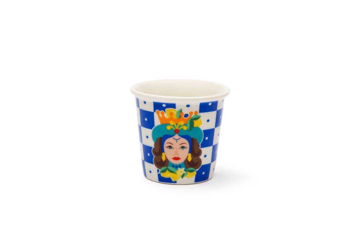 Set 6 bicchierini da caffè SICILIAN RHAPSODY, stile siciliano, porcellana, ml 90 - immagine 5