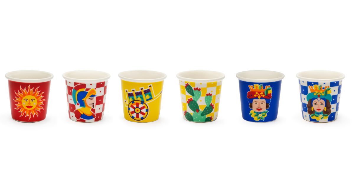 Set 6 bicchierini da caffè SICILIAN RHAPSODY, stile siciliano, porcellana, ml 90 - immagine 9