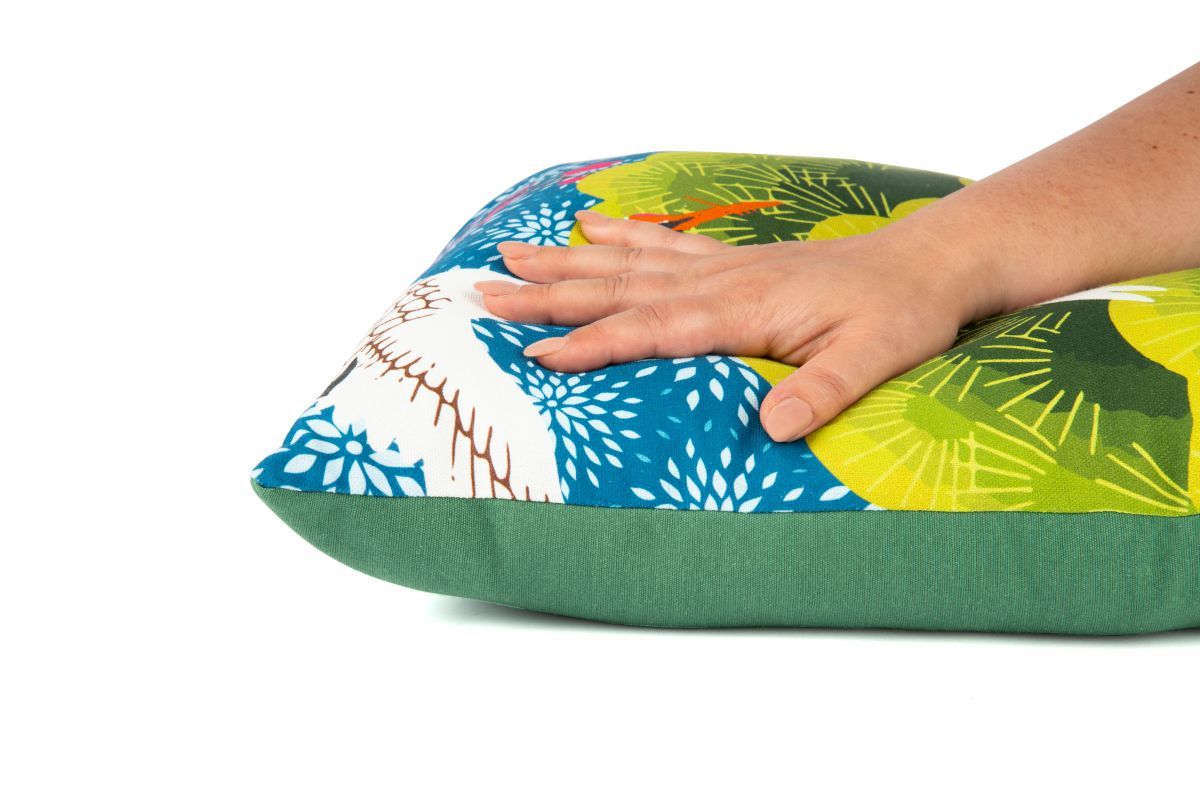 Cuscino decorativo KIMONO, stile giapponese, airone, 45x45 cm - immagine 5