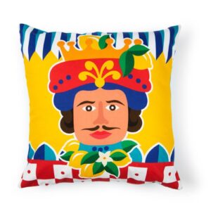 Cuscino decorativo SICILIAN RHAPSODY RE, stile siciliano, 45x45 cm