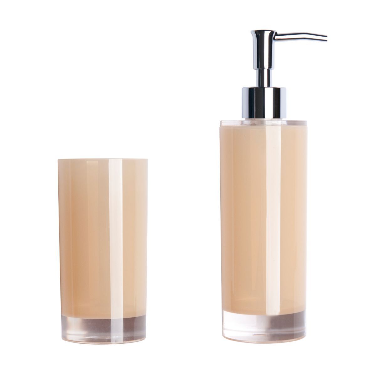 Dosatore per sapone liquido SPA, plastica resistente, crema, 300 ml - immagine 2