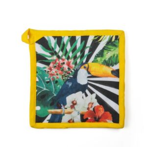 Presina TROPICAL CHIC, con tucano, stile tropicale, 20x20 cm