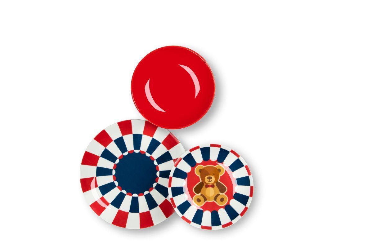 Servizio piatti VINTAGE TOYS, 12 pezzi, in porcellana - immagine 3
