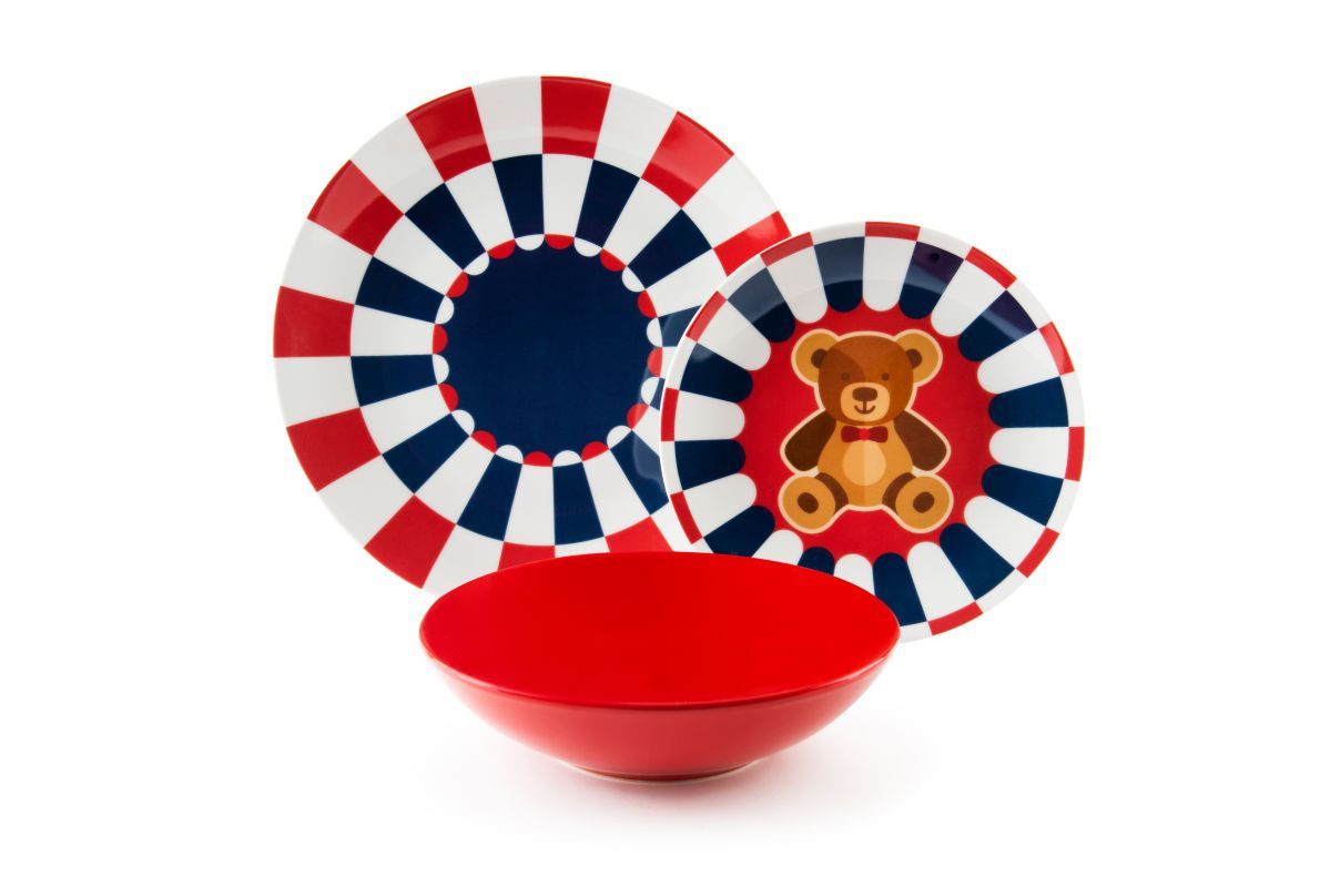 Servizio piatti VINTAGE TOYS, 12 pezzi, in porcellana - immagine 7