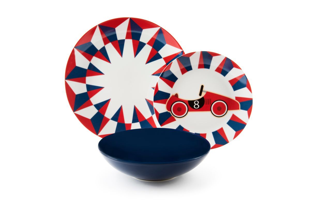 Servizio piatti VINTAGE TOYS, 12 pezzi, in porcellana - immagine 9