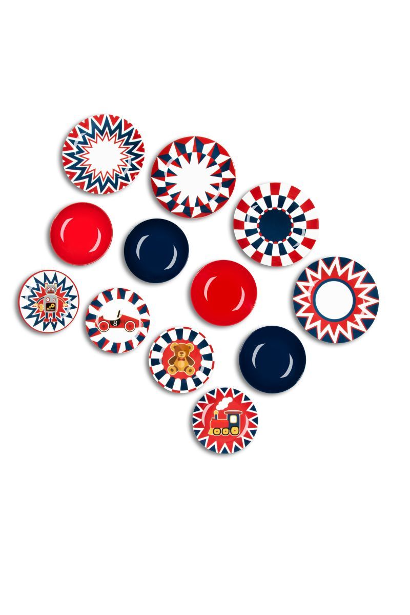 Servizio piatti VINTAGE TOYS, 12 pezzi, in porcellana - immagine 2