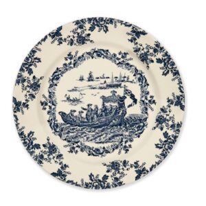Piatto piano LES VOYAGES, blu
