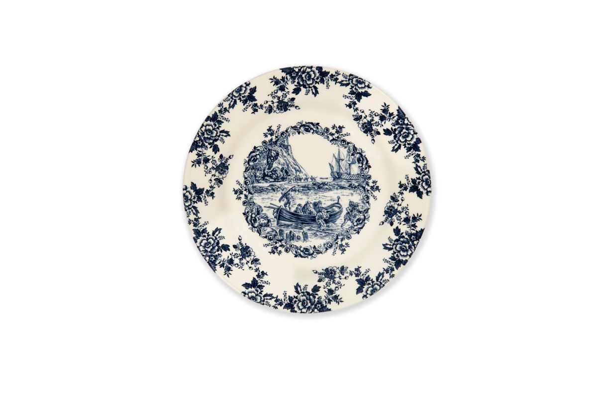Servizio piatti LES VOYAGES, blu, 3 pezzi - immagine 4