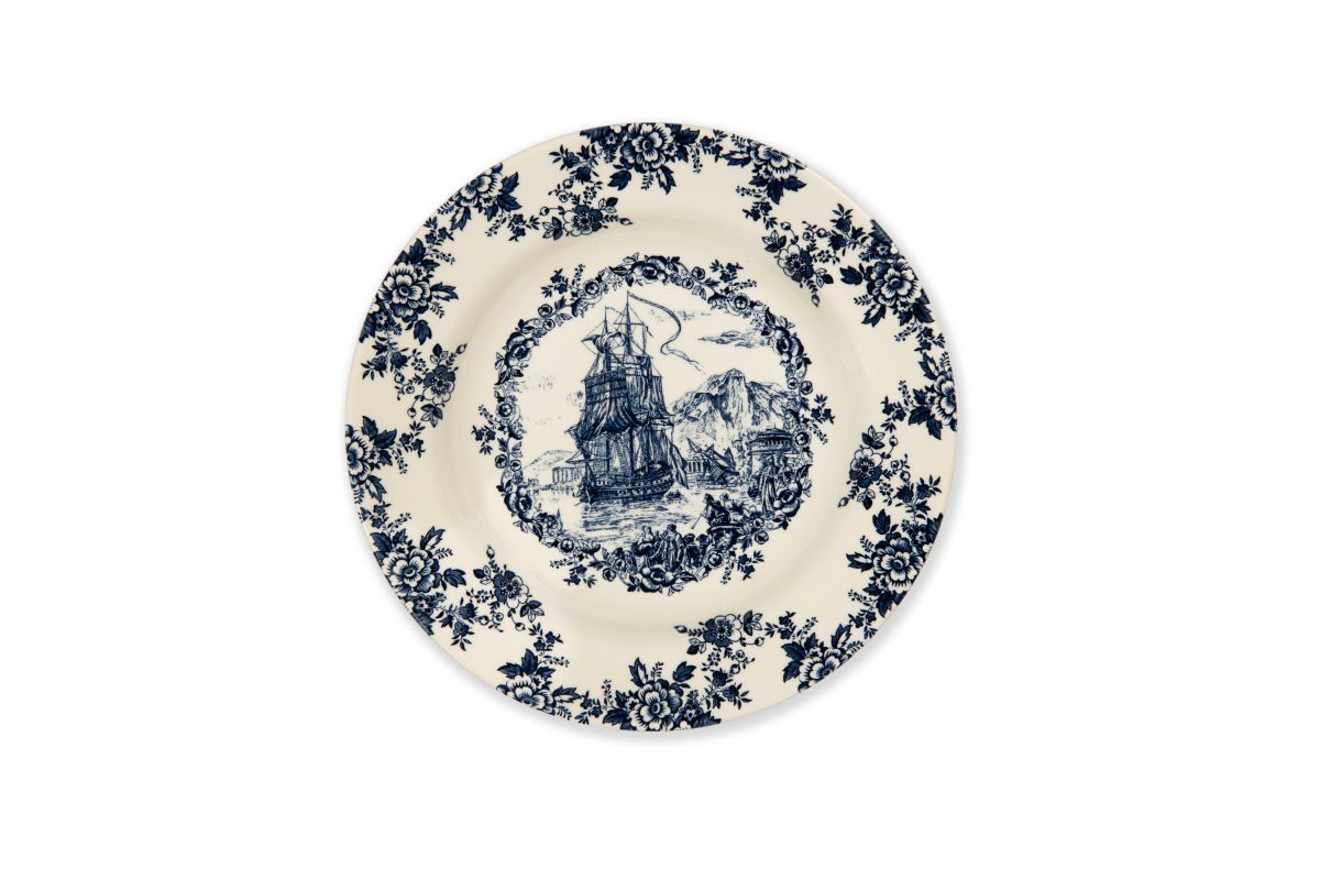 Servizio piatti LES VOYAGES, blu, 3 pezzi - immagine 5
