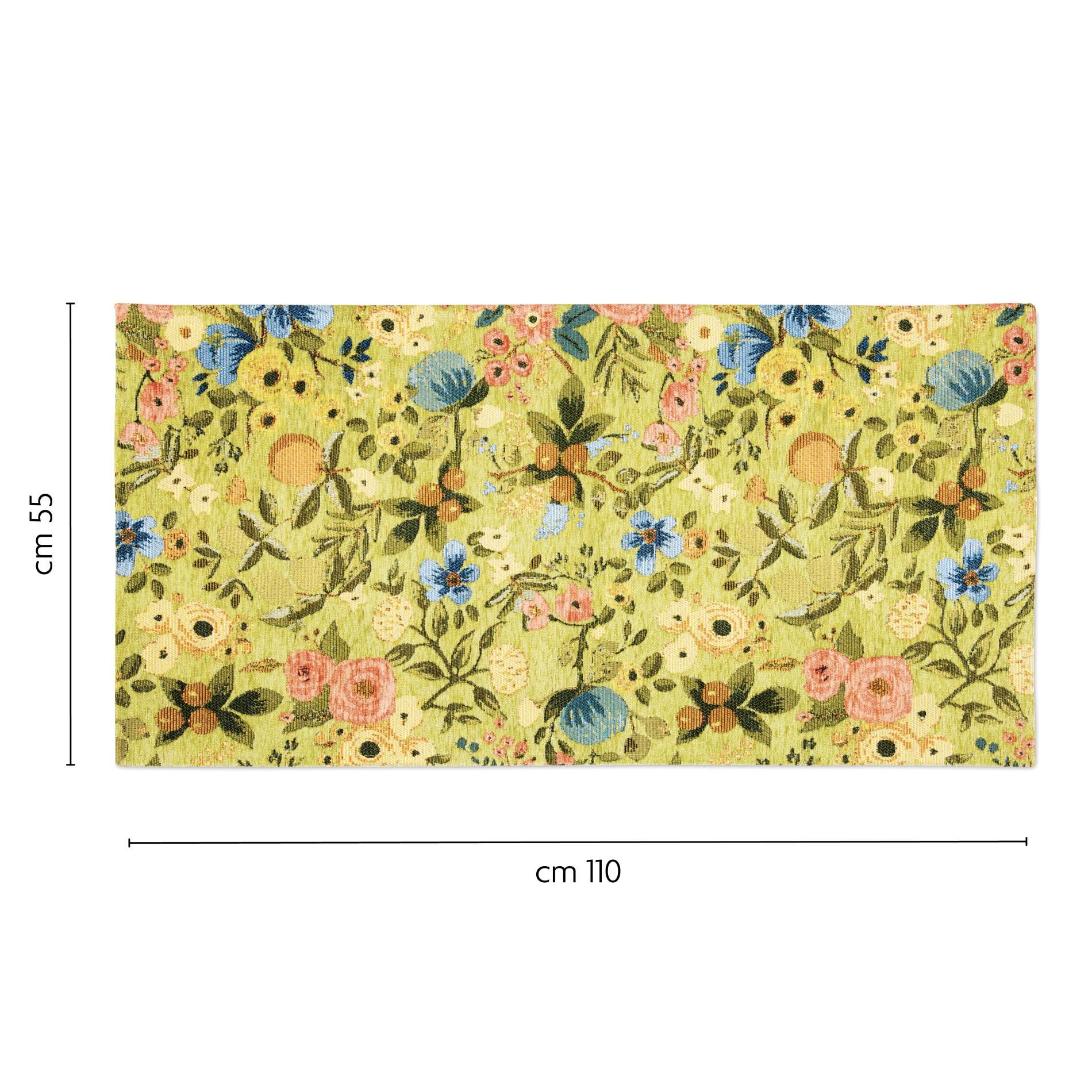 Passatoia FIORI FRIDA, floreale, 55x110 cm