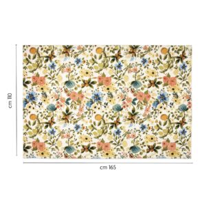 Tappeto FIORI FRIDA, floreale, multicolore, 165x110 cm