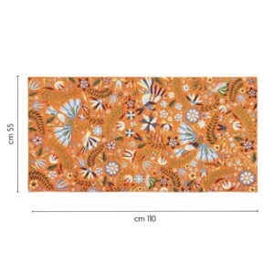 Passatoia MEXICAN FLOWERS, fantasia fiori messicani, 55x110 cm