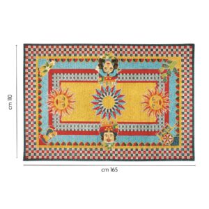 Tappeto SICILIAN RHAPSODY, stile siciliano, multicolore, 165x110 cm