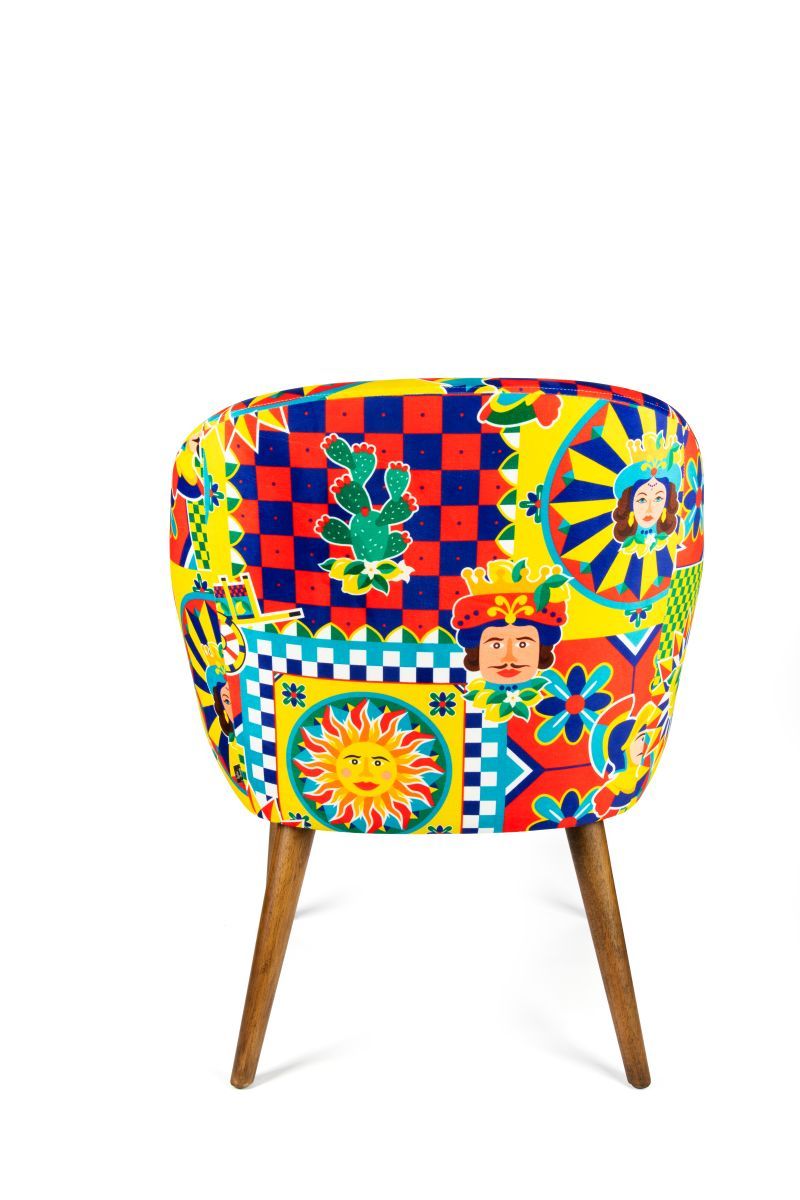 Poltrona SICILIAN RHAPSODY, stile siciliano, multicolore - immagine 2