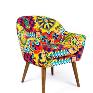 Poltrona SICILIAN RHAPSODY, stile siciliano, multicolore