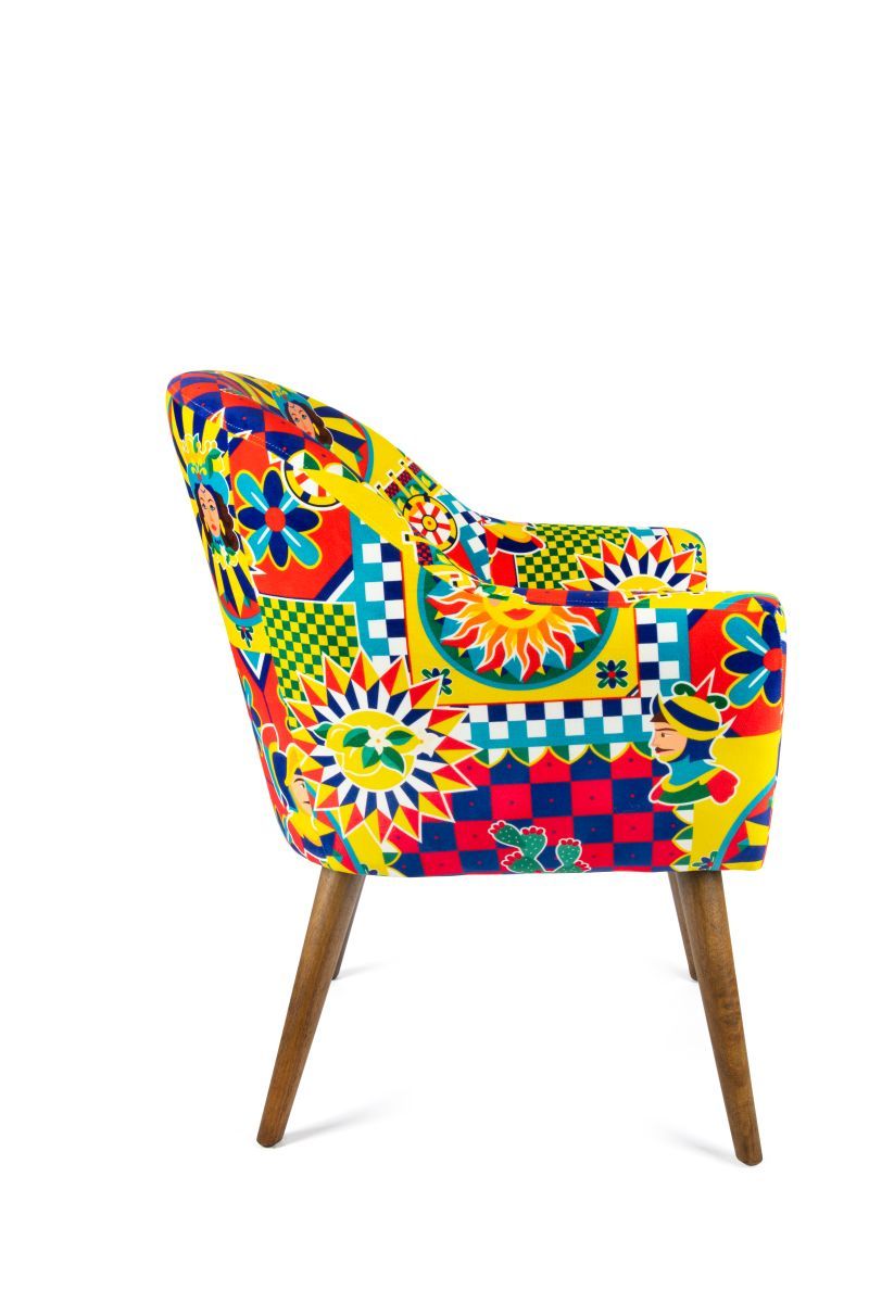 Poltrona SICILIAN RHAPSODY, stile siciliano, multicolore - immagine 8