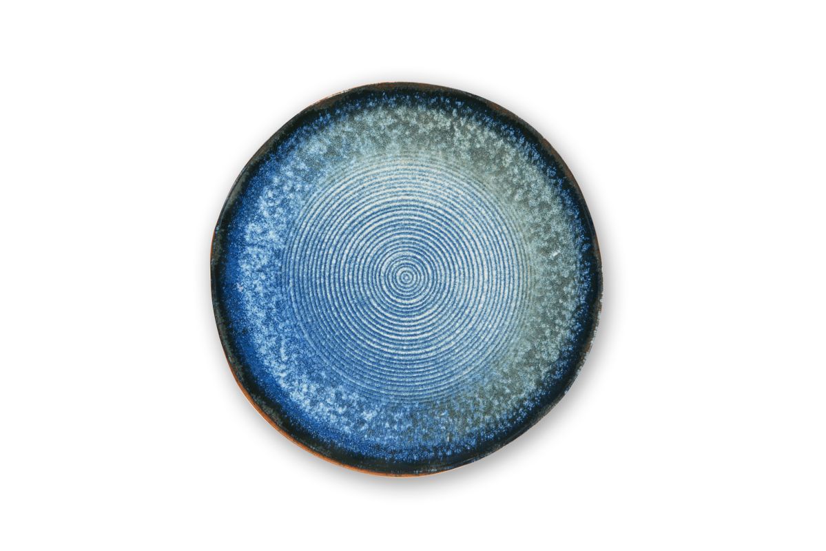 Servizio piatti POSEIDONE, effetto artigianale, 3 pezzi, ceramica - immagine 2