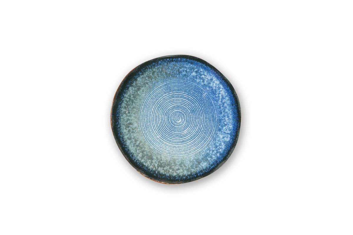 Servizio piatti POSEIDONE, effetto artigianale, 3 pezzi, ceramica - immagine 3