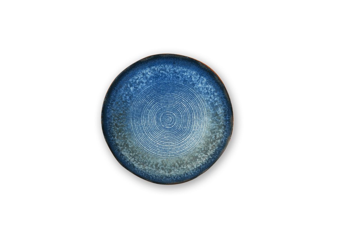 Servizio piatti POSEIDONE, effetto artigianale, 3 pezzi, ceramica - immagine 4