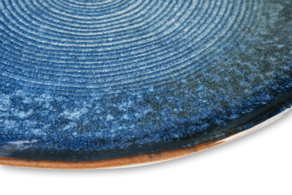 Servizio piatti POSEIDONE, effetto artigianale, 3 pezzi, ceramica - immagine 8