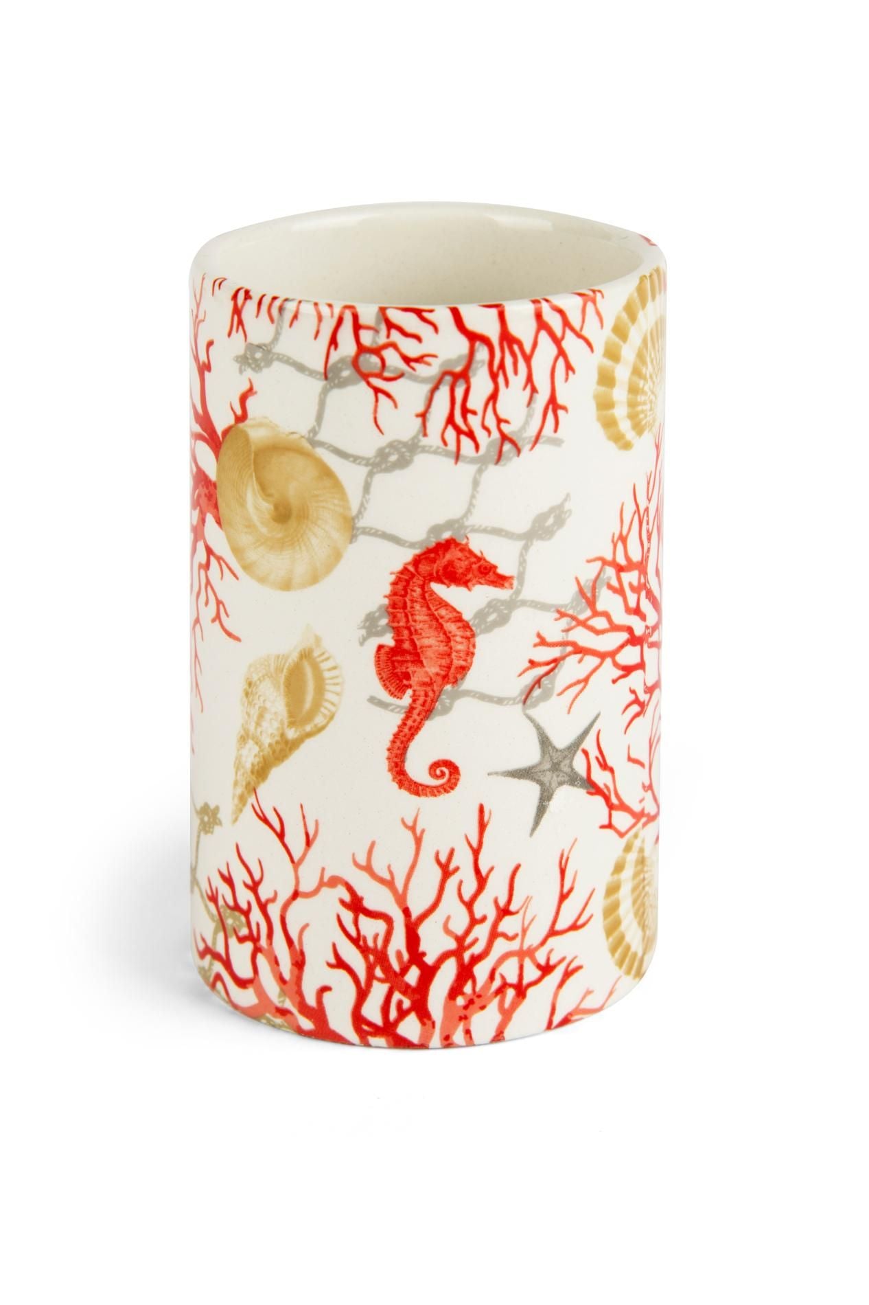 Accessori bagno in set CORAL, 3 pezzi, conchiglie e coralli - immagine 3