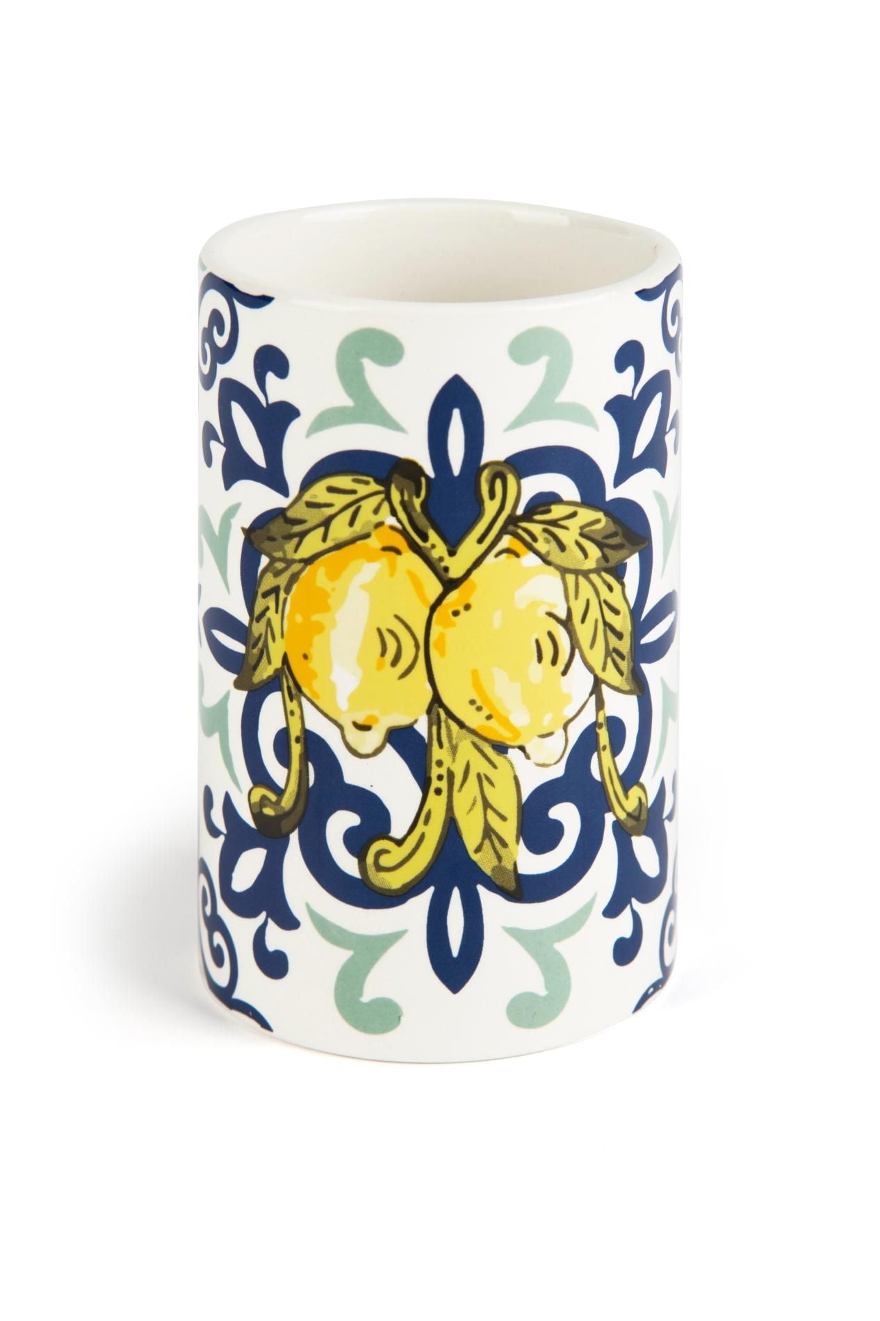 Accessori bagno in set AMALFI, 3 pezzi, limoni, mediterraneo - immagine 3
