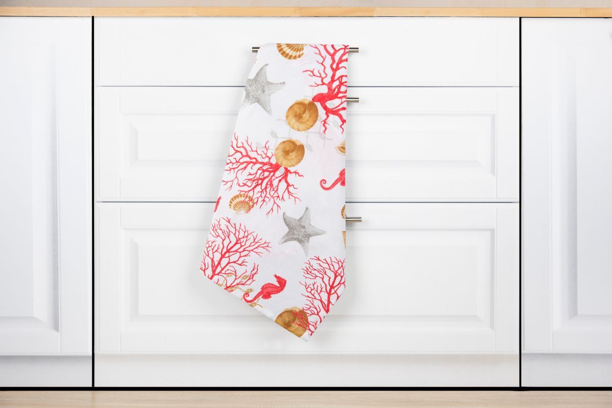 Canovaccio CORAL, 100% cotone, stile messicano, 50x70 cm - immagine 3