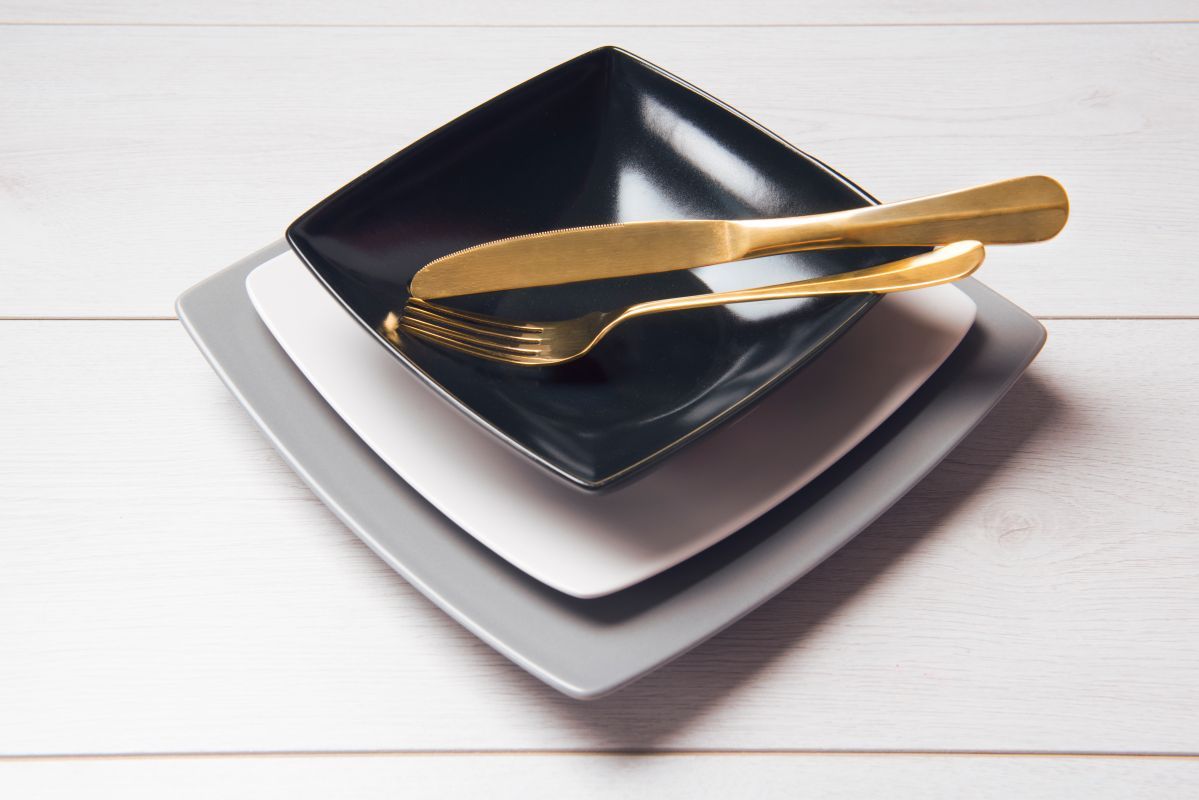 Set posate, 24 pezzi, acciaio inox, gold - immagine 3