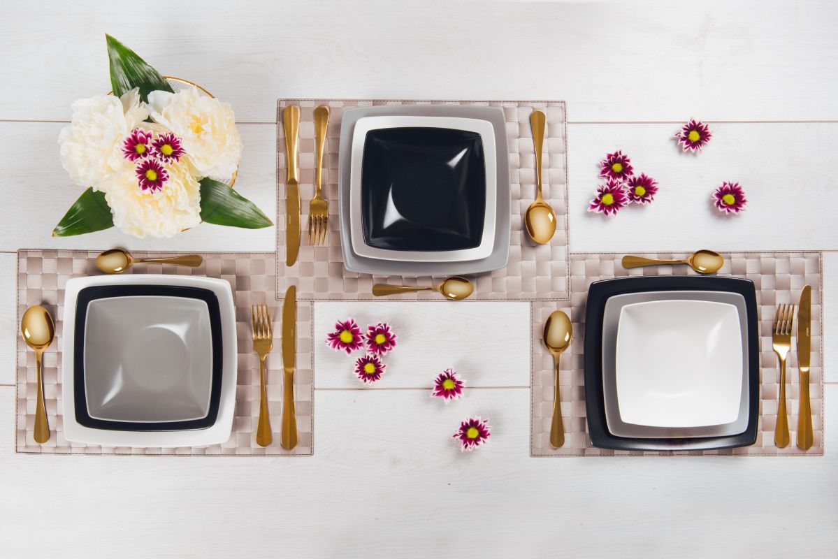 Set posate, 24 pezzi, acciaio inox, gold - immagine 4