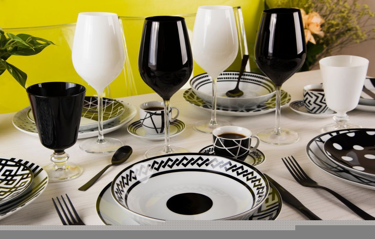 Set posate, 24 pezzi, acciaio inox black - immagine 4