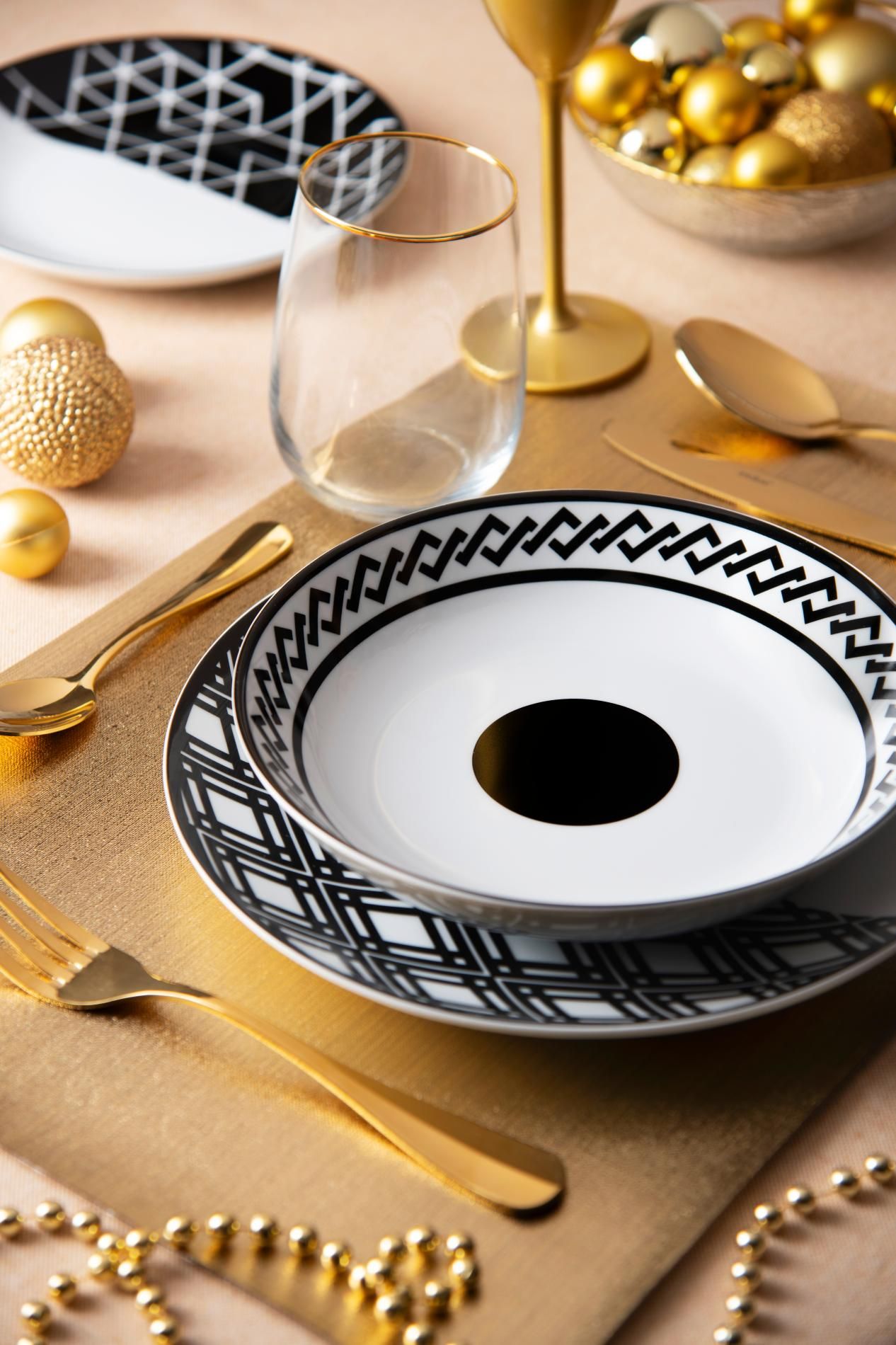 Set posate, 24 pezzi, acciaio inox, gold - immagine 6