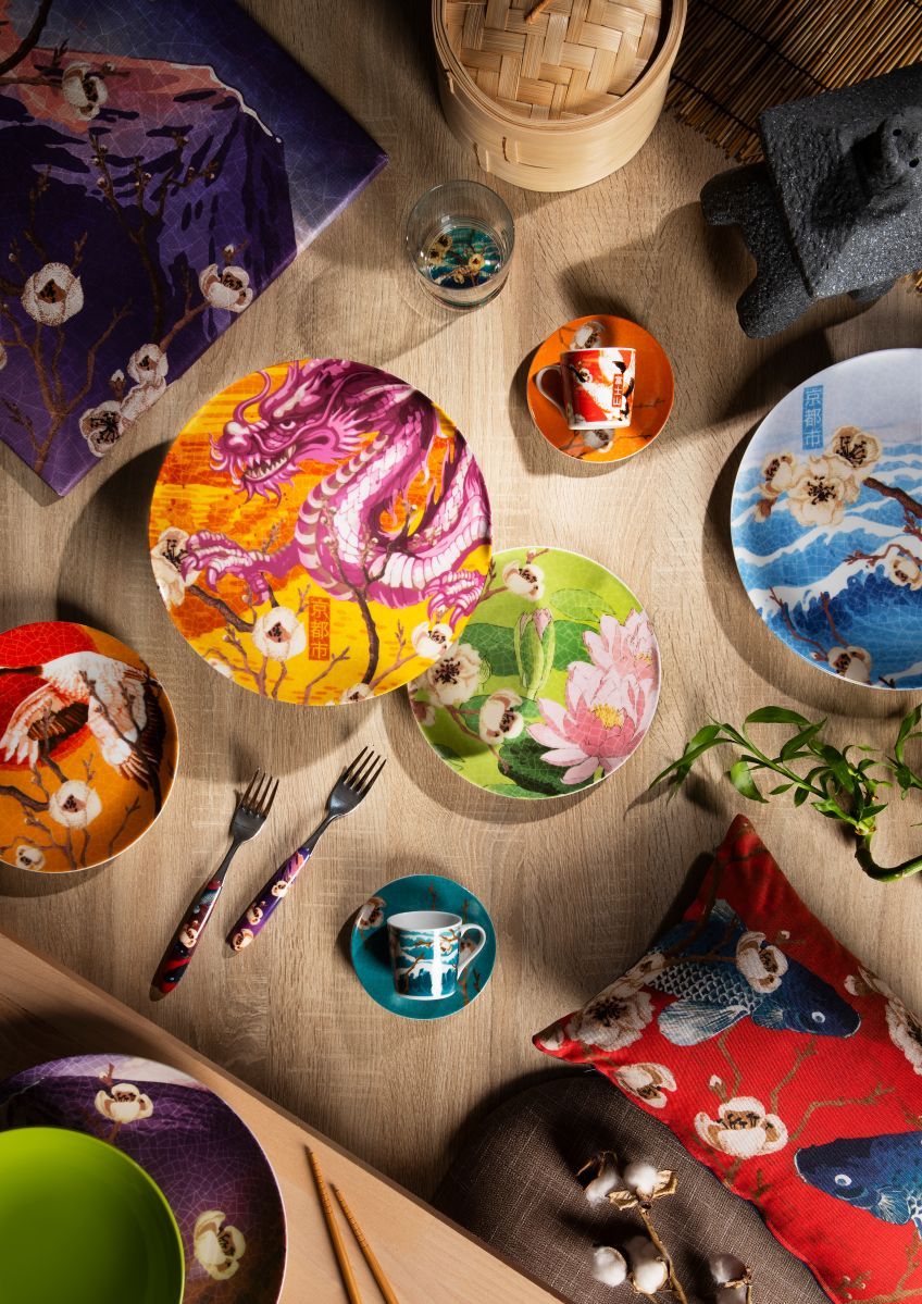 Servizio piatti FUJI, multicolore, porcellana/stoneware, 18 pezzi - immagine 15