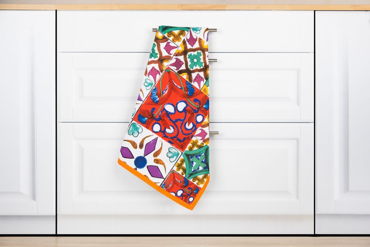 Canovaccio LISBONA, 100% cotone, con limoni, 50x70 cm - immagine 4