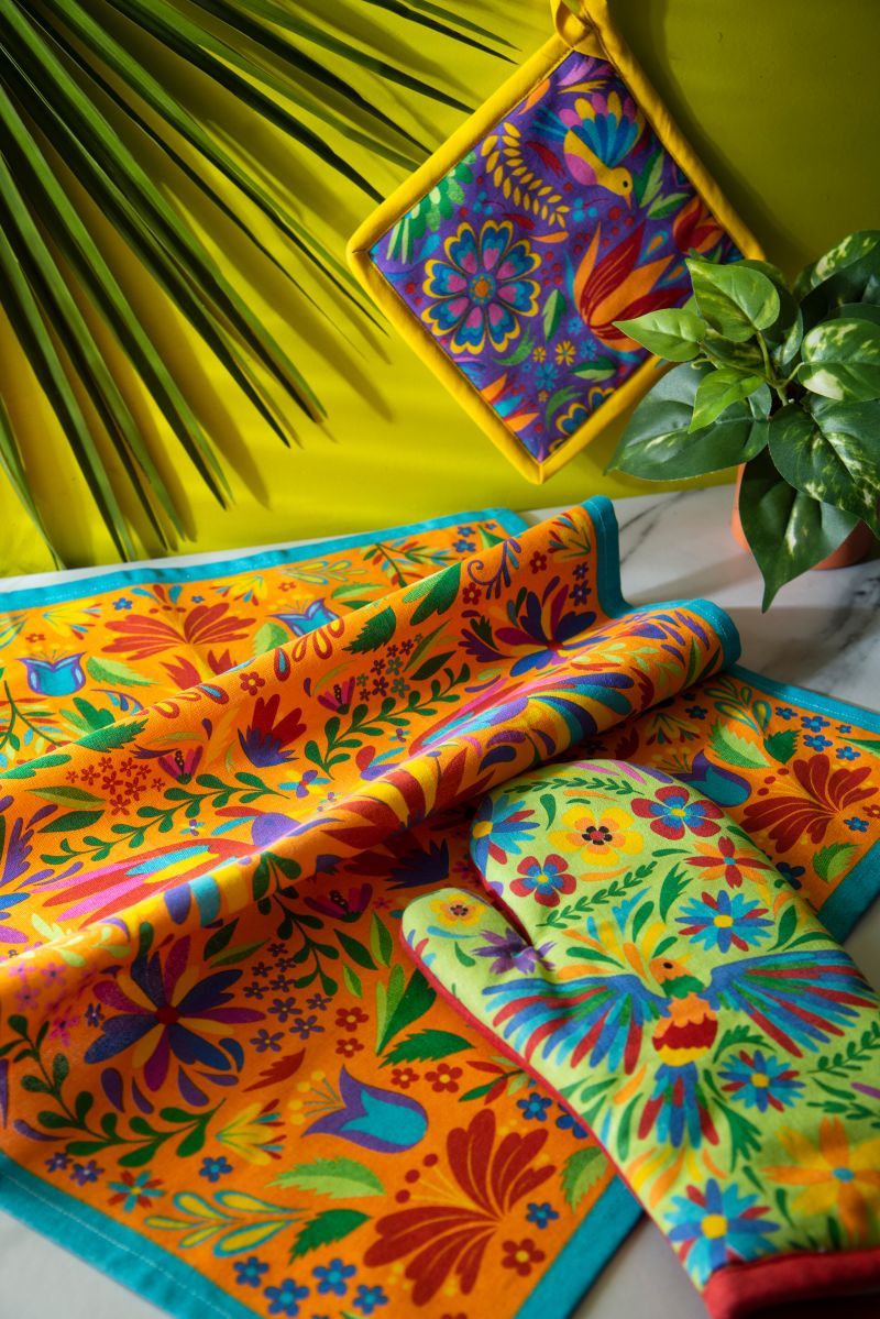 Presina MEXICAN FLOWER, multicolore, stile messicano, 20x20 cm - immagine 3