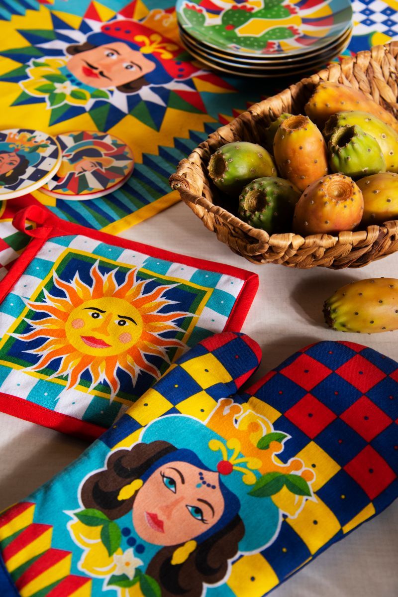 Sottobicchieri, 6 pezzi, ceramica, stile siciliano - immagine 14