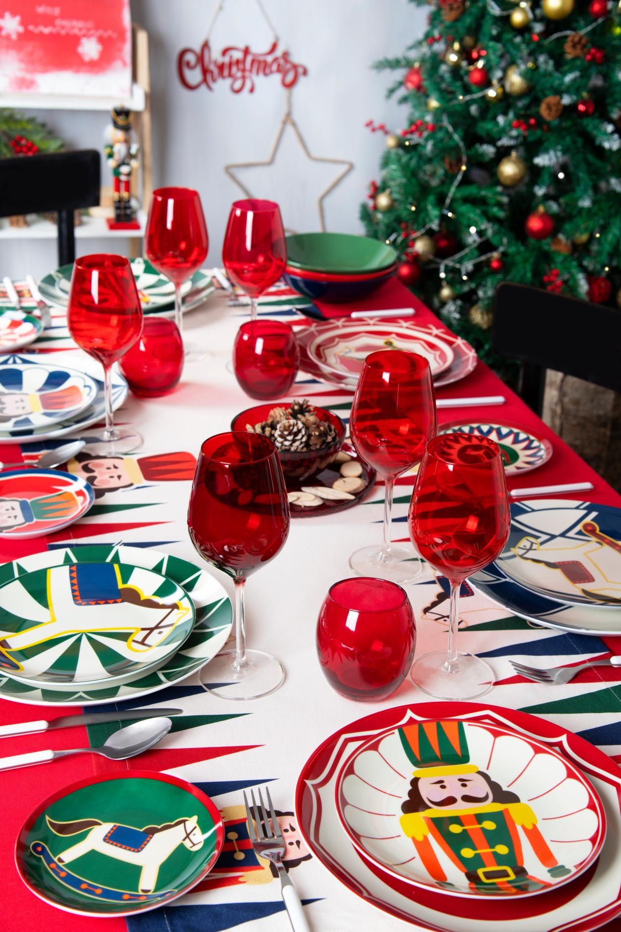 Servizio piatti VINTAGE CHRISTMAS ,18 pezzi, natalizio, in porcellana - immagine 18