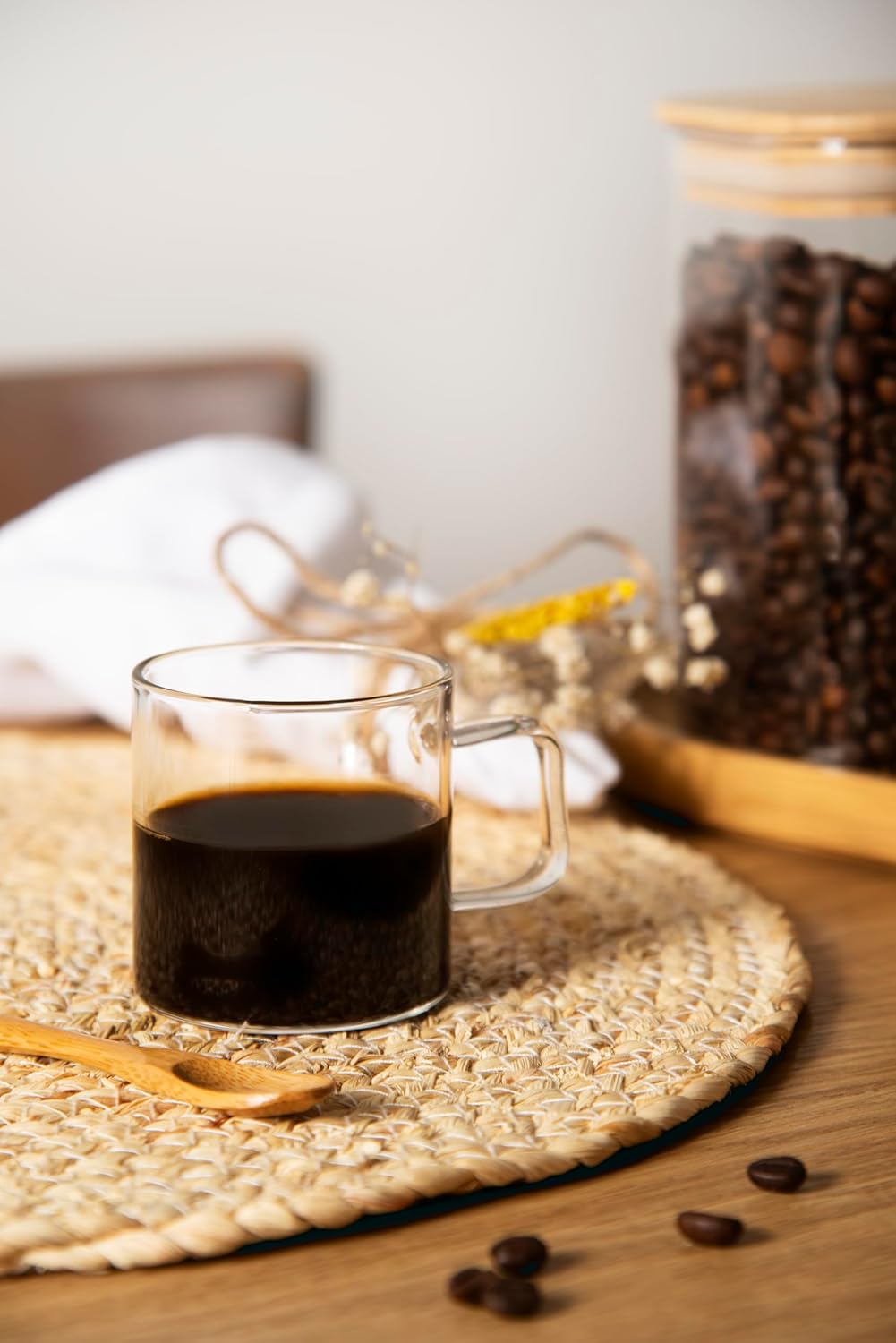 Eco Living Barattolo con Coperchio in Bambù, 1 L., Vetro Borosilicato - immagine 3