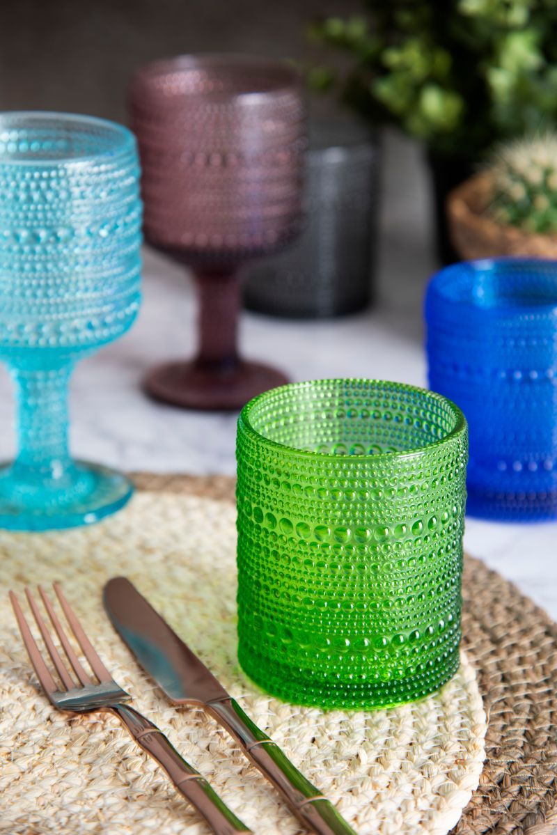 Bicchieri acqua AURORA, multicolore, vetro colorato in pasta ml 300 - immagine 8