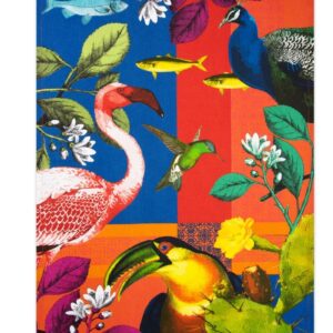 Canovaccio, 100% cotone, flora e fauna, 50x70 cm