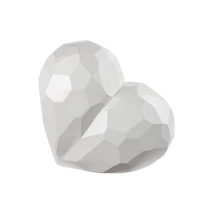 Cuore sfaccettato bianco