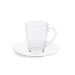 Set 6 tazze caffè 9 cl Florence vetro trasparenti