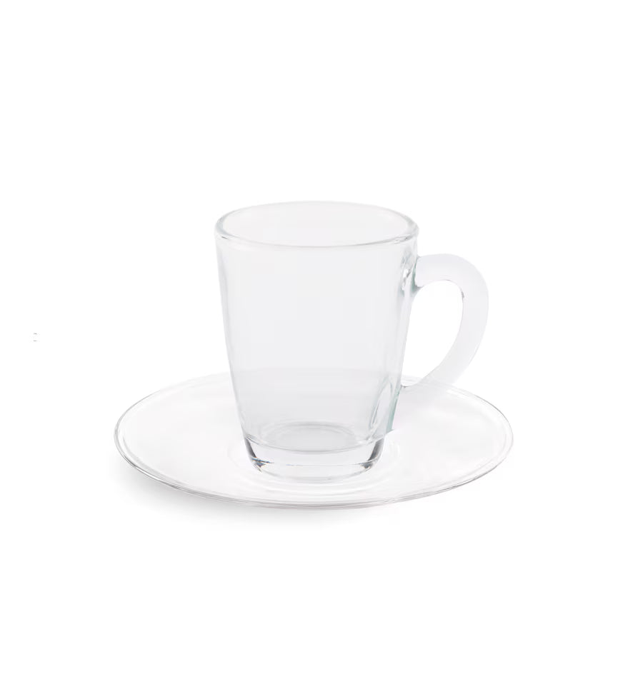 Set 6 tazze caffè 9 cl Florence vetro trasparenti