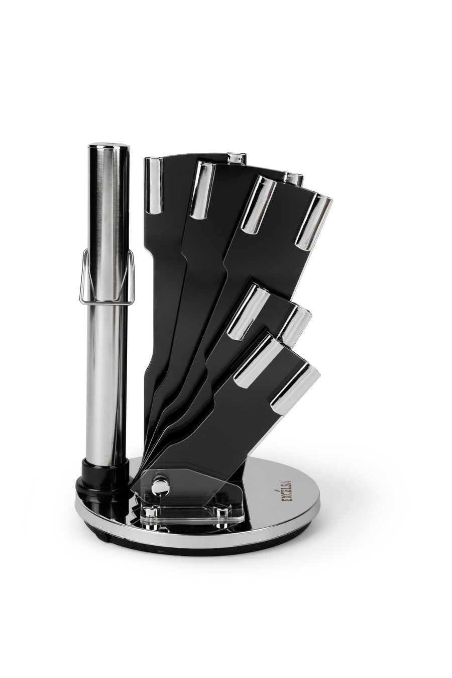 Ceppo coltelli 8 pezzi Black Wood in acciaio - immagine 3