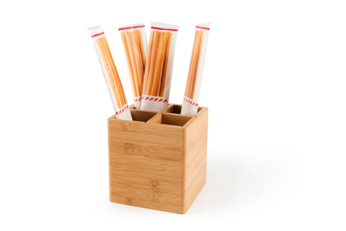 Contenitore porta posate, bambù - immagine 5