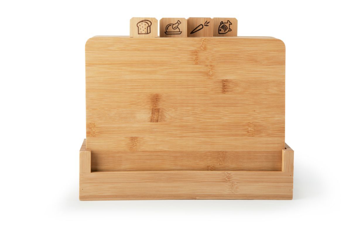 Taglieri, 4 pezzi, bambù - immagine 2