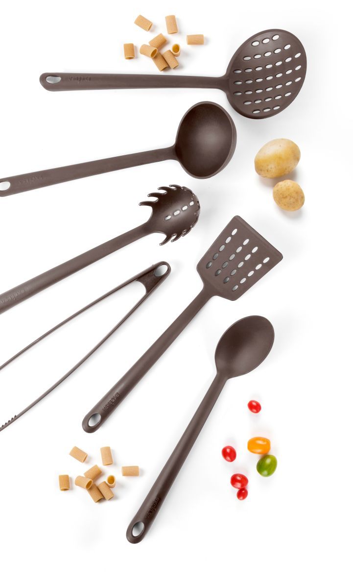 Utensili da cucina, 6 pezzi, grigio, nylon - immagine 2